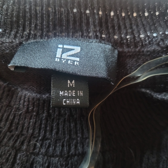 IZ Byer Black and Grey Knit Sweater Dress M - Picture 7 of 7